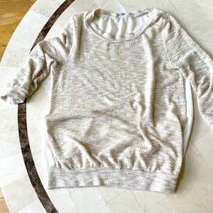 ISSI shimmery shear back sweater